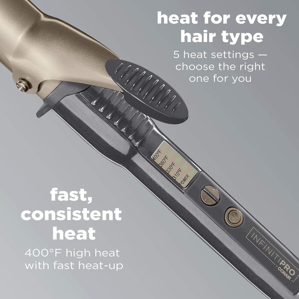 INFINITIPRO BY CONAIR Tourmaline 1 1/4-Inch Ceramic Curling Iron for Loose Curls - Picture 4 of 9